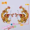 Novo Adesivo de Tecido Estilo Étnico Adesivo Bordado Estilo Chinês Dragão Redondo Cheongsam Patch de Decoração de Traje Antigo Novo Estilo Ano do Dragão