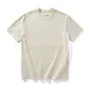 Camiseta de Algodón Puro Pesado para Mujer de 250g, Estilo Unisex Versátil Casual, Color Sólido, Corte Holgado, Top Sencillo de Manga Corta Talla Grande Venta al por Mayor