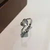 Novo Anel Versátil Clássico Solitário de Zircônia Versão Coreana Mais Vendido Proposta Seis Garras Quilate Anel Aberto Ajustável