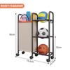 Cesta de Almacenamiento para Pelotas Carrito para el Hogar Estante de Almacenamiento para Espacios de Esterillas de Bádminton o Yoga Estante de Almacenamiento para Equipos Deportivos de Fitness