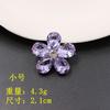 Nueva Flor de Gema de Cristal Gota de Agua Flor de Cinco Pétalos Accesorios para Zapatos con Agujero DIY Accesorios para Salida de Aire de Coche Parche Diamante