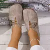 Zapatos Casuales Planos de Suela Suave, Estilo Nuevo Otoño 2024 para Mujer, Sin Cordones, Poco Profundos, Simples, Talla Grande, Talla 43