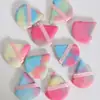 Esponja de terciopelo de cristal teñida anudada esponja triángulo esponja suelta artesanía teñida anudada multicolor