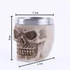 Copa de Vino Calavera Taza Calavera de Resina Vajilla con Personalidad Adornos Esclavo Copa de Vino Calavera Revestimiento de Acero Inoxidable