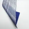 Tela iridiscente lisa con franjas de belleza y estampado dorado, acanalada y texturizada, tela especial brillante con líneas finas, tela para danza con franjas finas