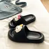 Chanclas Antideslizantes Resistentes al Olor Song Xiaoke de Verano para Playa y Viajes para Mujer, Sandalias Lindas de Dibujos Animados con Suela Suave para el Hogar y el Dormitorio