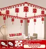 Set de Decoración de Habitación de Boda para la Decoración del Techo del Novio, Nuevo Dormitorio y Sala de Estar de la Novia, Decoraciones Colgantes con Caracteres de Doble Felicidad, Guirnaldas de Boda