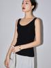 Camisola de Punto Estilo Chanel de Seda de Morera Estilo Francés para Mujer Verano Ajustada sin Mangas para el Trabajo