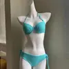 Vacaciones en la Playa Aguas Termales Rosa Rosa Rojo Rosa Traje de Baño Bikini para Mujer Acero Push-Up Sexy Estilo de Tres Puntos para Bustos Grandes y Pequeños