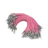 Hilo de Cera Coreano Colorido de 2 mm Cierre de Langosta Corto de Aleación Cordón de unos 13 cm de Largo Cuerda para Colgante DIY Hebilla de Doble Extremo Accesorios