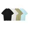Estilo Casual ao Ar Livre Americano Tendência Gola Redonda Manga Curta Camiseta Verão Novo Estilo Simples Cor Sólida Versátil Moda Top