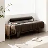 Banco de pie de cama de tela minimalista nórdico para dormitorio, banco de ocio para hotel, casa de huéspedes, centro comercial, oficina de ventas, sala de exposición, banco sofá