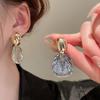 Pendientes Metálicos Ovalados de Alto Nivel con Forma de Concha Imitación, Electrochapado en Oro Real, Pendientes de Estilo de Nicho a la Moda para Mujeres