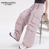 Pantalones de Cordón para Niñas Primavera 2025 Nuevos Estudiantes de Secundaria y Adolescentes Pantalones Paracaidistas Pantalones de Primavera Super Guapos para Niñas