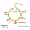 Pulsera Colgante Marino de Acero Inoxidable Nuevo Transfronterizo Europeo y Americano Moda Femenina Lujo Ligero Nicho Acero Inoxidable de Gama Alta