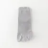 Calcetines de Algodón Delgado de Verano para Hombre con Cinco Dedos, Calcetines Cortos de Algodón Puro con Dedos Separados, Calcetines Deportivos de Malla Transpirable Absorbentes de Sudor con Dedos Separados Sin Costuras