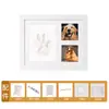Suporte expositor de moldura de foto DIY comemorativa de pegada de pet transfronteiriça, argila para pegada de mão de bebê e casal, pegada de pata de cachorro e gato