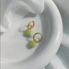 Pendientes pequeños de aguacate verde con explosiones de primavera, pendientes de alta gama, pendientes de diseño de nicho para mujer de nueva moda 2023