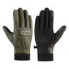 Guantes Calientes de Otoño e Invierno para Hombre, Forrados de Felpa, Cálidos, Antideslizantes, Repelentes al Agua, Cortavientos, Forrados de Felpa, Gruesos para Ciclismo al Aire Libre, a Prueba de Frío