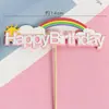 Bolo Decorativo Estrela de Assar Arco-Íris Plug-in Festa Crianças Assar Plug-in Aniversário