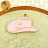 Sombrero de Vaquero DIY Joyería con Goteo de Aceite Accesorios Colgante Único Botas de Vaquero Cuerda de Mano Linda Colgante de Collar Estilo Pequeño Chanel