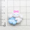 Accesorios de resina con forma de perro con orejas grandes de flor de cerezo brillante de dibujos animados, funda para teléfono, pinza para el pelo, tocado, bolso para zapatos, accesorios al por mayor