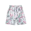 Shorts de Praia Masculino Estilo Americano Finos de Secagem Rápida, Adequados para Atividades Aquáticas, Calção de Banho de Cinco Pontos, Shorts Florais Tendência Soltos para Férias na Praia