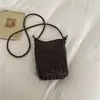 Nova Bolsa Tecida de Outono para Mulheres 2026, Estilo Coreano Design em PU Bolsa para Celular, Bolsa de Ombro Transversal Versátil Casual para Mulheres