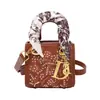2026 Nova Moda Nicho Versátil Lenço de Seda Bolsa de Mão Bolsa Feminina Bolsa Lady Dior Resistente Bolsa de Ombro Cruzada Comércio Exterior