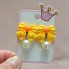 Aretes para Niñas, Clip para Oreja, Aretes Indoloros para Niñas Perforadas, Joyería de la Princesa Elsa, Lindos Aretes de Juguete para Niñas Pequeñas