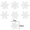 Posavasos navideños de tela no tejida con forma de copo de nieve para decoración de fiestas de invierno, ideal para mesas de comedor.