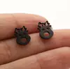 Novos Mini Enfeites de Animais de Desenho Animado em Aço Inoxidável Gato Fofo Rena de Natal Cobra Abelha Brincos Piercing Atacado