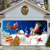 Tela de Fondo Navideño para Amazon Transfronteriza Tela de Tapiz para Puerta de Garaje Exterior Decoración para Fiesta Festiva Tela Colgante