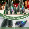 Decoração de Natal Mini Árvore de Natal Vitrine Micro Paisagem Arranjo Doméstico Pequena Árvore de Sisal Pequena Árvore de Agulha de Cedro