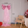 Decoración de Moño Rojo Terciopelo Extra Grande para Montaje de Boda, Pared de Fondo y Guía de Pasillo, Moño de Mariposa Roja para Boda, Moño Rojo Brillante