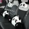 El reposacabezas y soporte lumbar para coche Blue Rain, con un lindo diseño de panda, proporciona un soporte cómodo para el cuello y la espalda, y es adecuado para todas las estaciones.