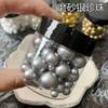 Esfera de Pérola de Sereia Não Porosa Redonda Completa Dourado Fosco Branco-Off White Acessórios de Cola Material DIY Feito à Mão Molde de Silicone