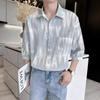 Camisa holgada de media manga para hombre, top de media manga de verano 2024, nueva llegada, camisa de manga corta de moda para hombre