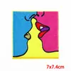 Adesivos de tecido bordados com flores de desenho animado transfronteiriços, patch de bordado para computador, adesivos de tecido personalizados estilo europeu e americano, ponto quente