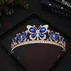 Corona de Novia Transfronteriza Aleación Pedrería Fiesta de Cumpleaños Tiara Princesa Accesorios para el Cabello de Niños Pedrería Tocados de Boda En Stock
