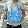 Bolso Perforado de Eva Moda Coreana, Popular Bolso de Maquillaje Coreano de Nicho, Bolso de Playa con Accesorio DIY