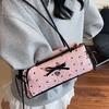 Bolso Nuevo de Verano para Mujer 2025, Lazo de Moda y Versátil, Diseño de Nicho Dulce y Sencillo, Bolso Portátil Pequeño Cuadrado Baguette
