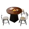Mesa de comedor de madera maciza estilo vintage, mesa cuadrada, mesa redonda, mesa de centro, madera de fresno con diseño en relieve, diseño minimalista para espacios pequeños, mesa de comedor, mesa de café