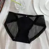 Fio Dental Feminino Sexy de Renda Vazada, Seda Luminosa, Malha Transparente Respirável, Seda de Amora, Cintura Baixa