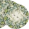 Temu verano transfronterizo nuevo ramas de flores y hojas estilo chino bola de flores mantel redondo de lino diseño de restaurante impermeable y aislamiento térmico