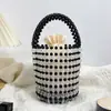 Bolsa Pequena de Mão Fashionável Casual Criativa Feita à Mão com Contas Fresca Doce Sonhadora Coração de Menina