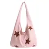 2026 Nuevo Bolso Tote con Bordado de Cielo Estrellado Estilo Coreano para Estudiantes Mujeres, Bolso de Mano Sencillo para el Trabajo y la Clase
