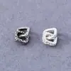 Plata de Ley S925 Colgante de Cuenta Geométrica Cuadrada Entrelazada Pulsera de Cristal con Cuentas DIY Materiales de Accesorios de Plata