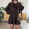 2026 Novo Suéter Casual Resort Europeu e Americano Vestido Curto de Manga Longa Feminino Outono e Inverno Site Independente da Amazon