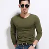 Camiseta de Manga Larga para Hombre Joven Color Otoño 2022 Casual Simple Cuello Redondo Camiseta Básica Camiseta Publicitaria Fabricantes de Camisetas